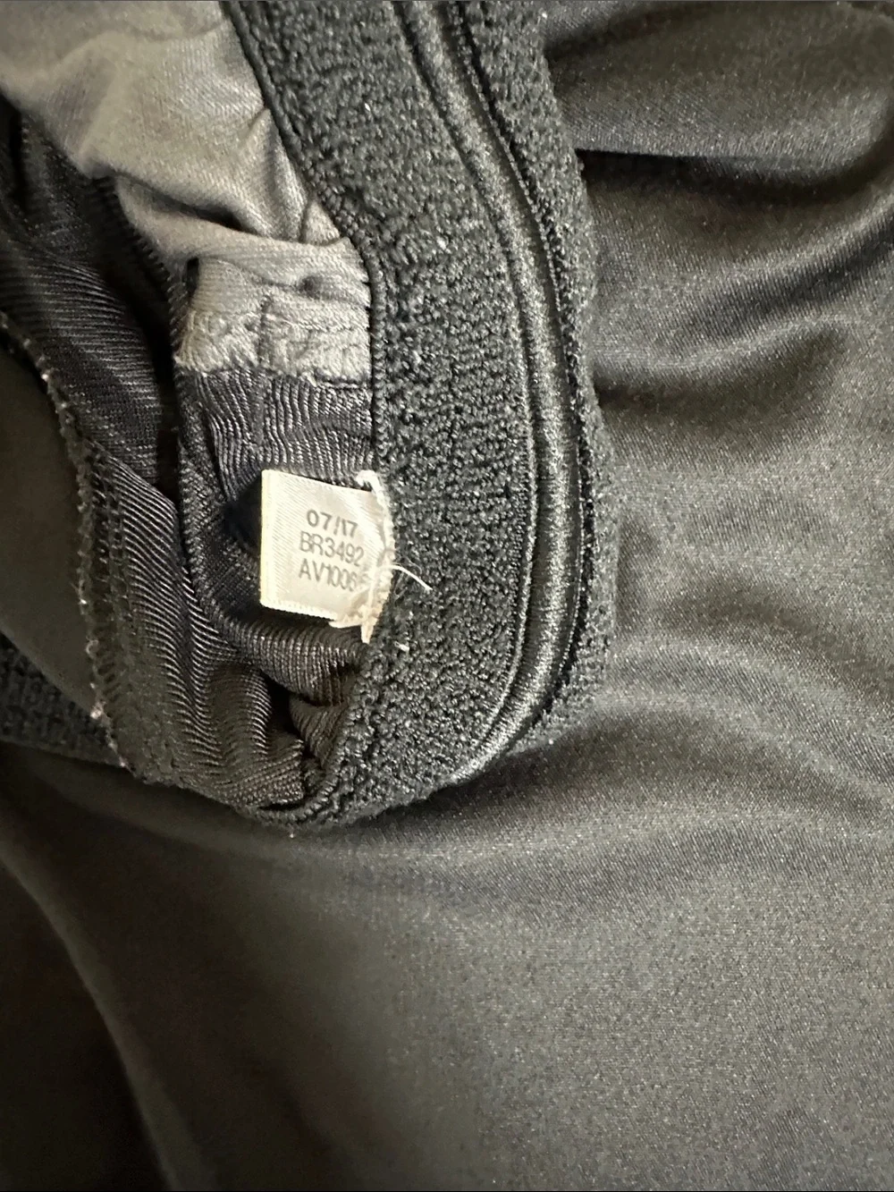 #218, Size M, adidas Men’s Black Athletic Shorts with Gray Patterned Side Panels
